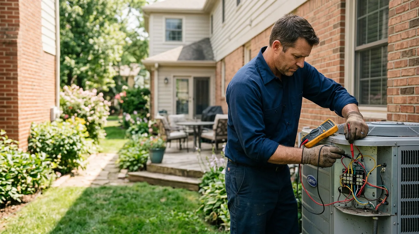 HVAC technician working near Mills, PA